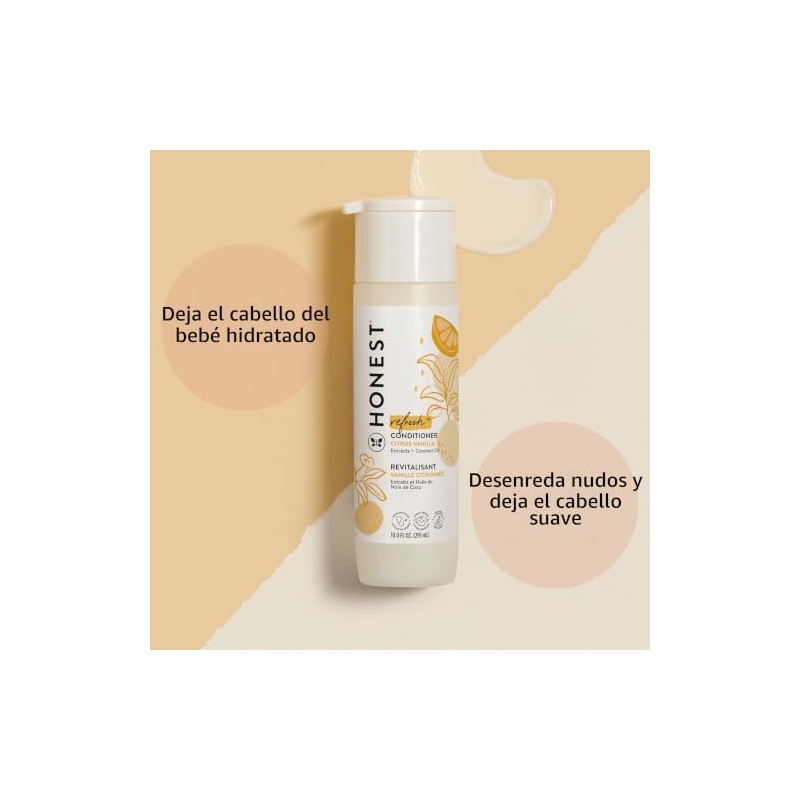 Honest Perfectly Gentle Acondicionador hipoalergénico con botánicos naturalmente derivados, vainilla