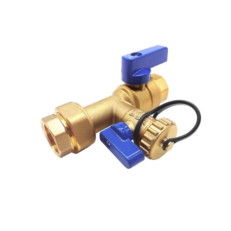 Kahenian 3/4 inch Tankless Water Heater Isolation Service Valve Flush