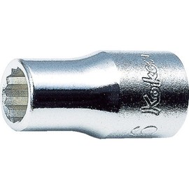 Yamashita Industrial Laboratory (Ko-ken) Socket 12 Angle 2405A-3/8 Insertion Angle: 0.25 inches (6.35 mm) x Total Length: 0.9 inches (22 mm) x Standard: 3/8 inch x 1 piece