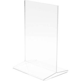 Plymor Clear Acrylic Sign Display/Literature Holder (Top-Load), 6" W x 8" H (2 Pack)