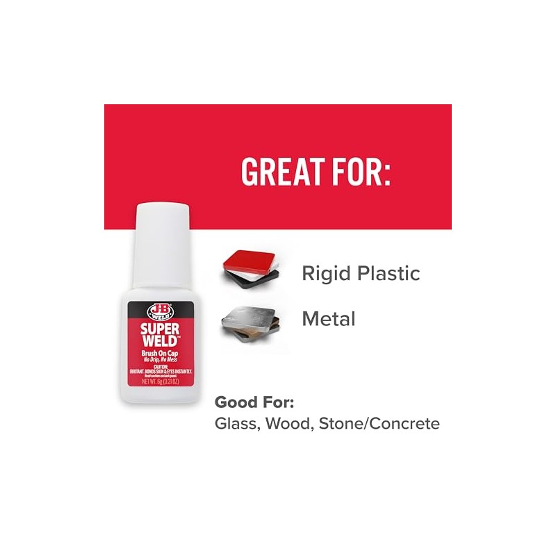 J-B Weld SuperWeld Pegamento Transparente Líquido 5.91 ml, 33106