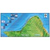 Oahu North Shore Surfing Hawaii Map Poster by Franko Maps