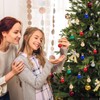 Pack of 100 Mini Christmas Baubles Set, Christmas Glitter, Tree
