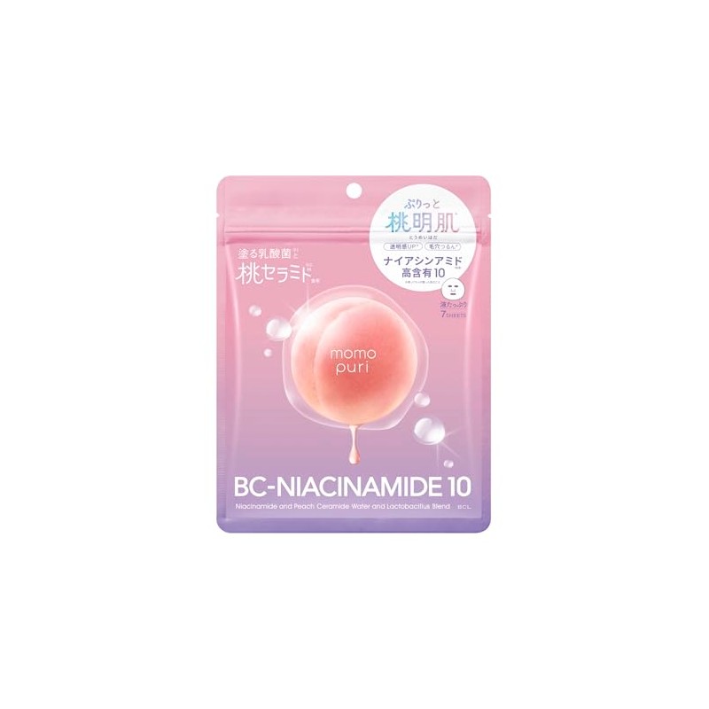 Momopuri Moisturizing Barrier Serum Mask, N, 7 Pieces, Face Pack,