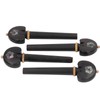 4PCS Fine Tune Peg Black Ebony Pre Punched Handmade Wear