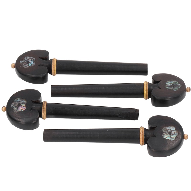 4PCS Fine Tune Peg Black Ebony Pre Punched Handmade Wear