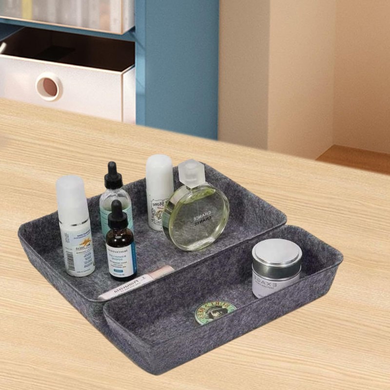 Eabdice 8 Pieces Felt Drawer Organiser, Felt Storage Boxes, Felt