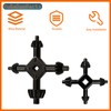 4-in-1 Drill Chuck Key Set, 8 Sizes Universal Chuck Wrench