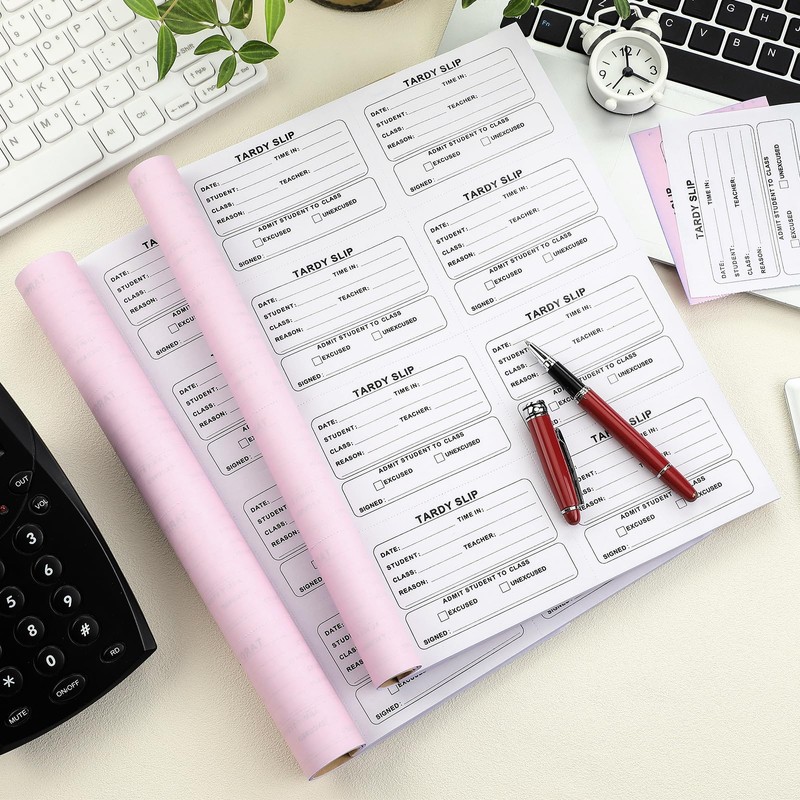 Engrowtic 1600 Pcs Tardy Slip Book with Carbonless Duplicates Tardy