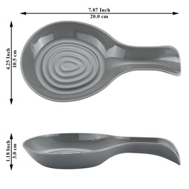 Kyraton Spoon Rest, Plastic Spoon Holder Kitchen Rest, Kitchen Utensil Rack for Spoons, Tongs, Spatulas, Spoon Rack for Hob, Dishwasher Safe