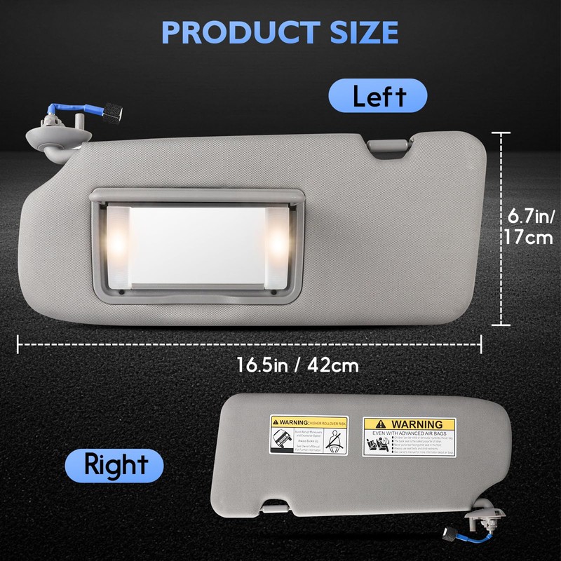 ItranMc Sun Visor Driver & Passenger Side for Honda CRV