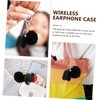 KONTONTY 1 Set Earphone Case with Keyring for Portable Protective