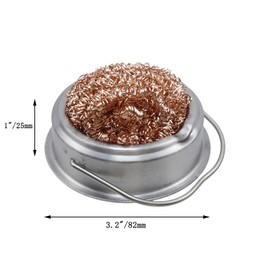 Pastlla Welding Soldering Iron Tip Cleaner and Cleaning Copper Wire Ball Kit, Solder Tip with Cleaning Brass wire Sponge, 4 PCS Solder Tip Cleaning Wire and 1 PC Portable Holder, No Water is Needed