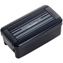 Iwasaki Industries 1-Tier Lunch Box, 17.6 fl oz (520 ml), Black, Easy Care