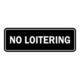 Signs ByLITA Standard No Loitering Sign(Black) - Small