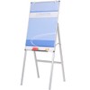 VIZ-PRO Melamine H-Stand Whiteboard/Adjustable Dry Erase Easel,24 x 36 Inches