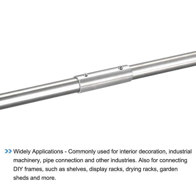 sourcing map Rail Pipe Fitting 2-Way 100mm Length 202 Stainless
