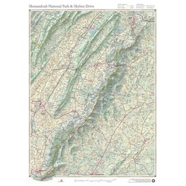 Benchmark Maps Shenandoah National Park, Virginia Wall Map (38" x 28" - Polypropylene)