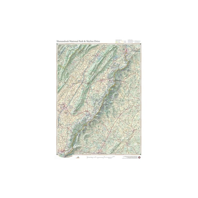 Benchmark Maps Shenandoah National Park, Virginia Wall Map (38" x
