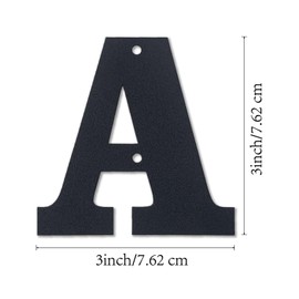 Sanshaoye 3 Inch Modern Black Metal House Numbers and Letters for Outdoor Signs - Easy Installation Nail Kit (Letter S)