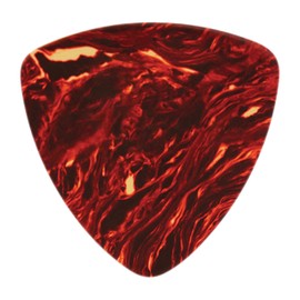Exotic Plectrums Celluloid Brown Tortoise Guitar Or Bass Pick - 0.46 mm Light Gauge - Premium Made In USA - 346 Rounded Triangle Shape - 3 Pack