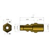 Brass 1/4'' Male NPT Propane Gas Hose Quick Connect Plug