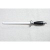 Jende White Ceramic Honing Rod Sharpening Steel, shatterproof rod with