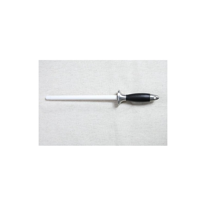Jende White Ceramic Honing Rod Sharpening Steel, shatterproof rod with