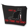 WZMPA - Bolsa de cosméticos para gatos asesinos con cuchillo,