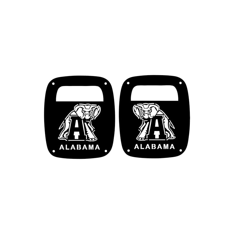 JeepTails Alabama Tail lamp Light Covers Compatible with Jeep CJ