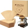 100 Count #4 Cone Coffee Filters, Unbleached Natural Paper Coffee