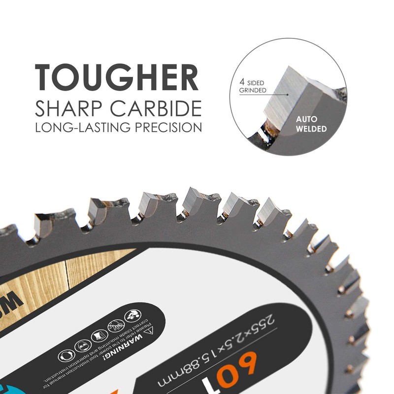 Luckyway 10 Inch Table Saw Blade/Miter Saw Blade for Ultra-Nice