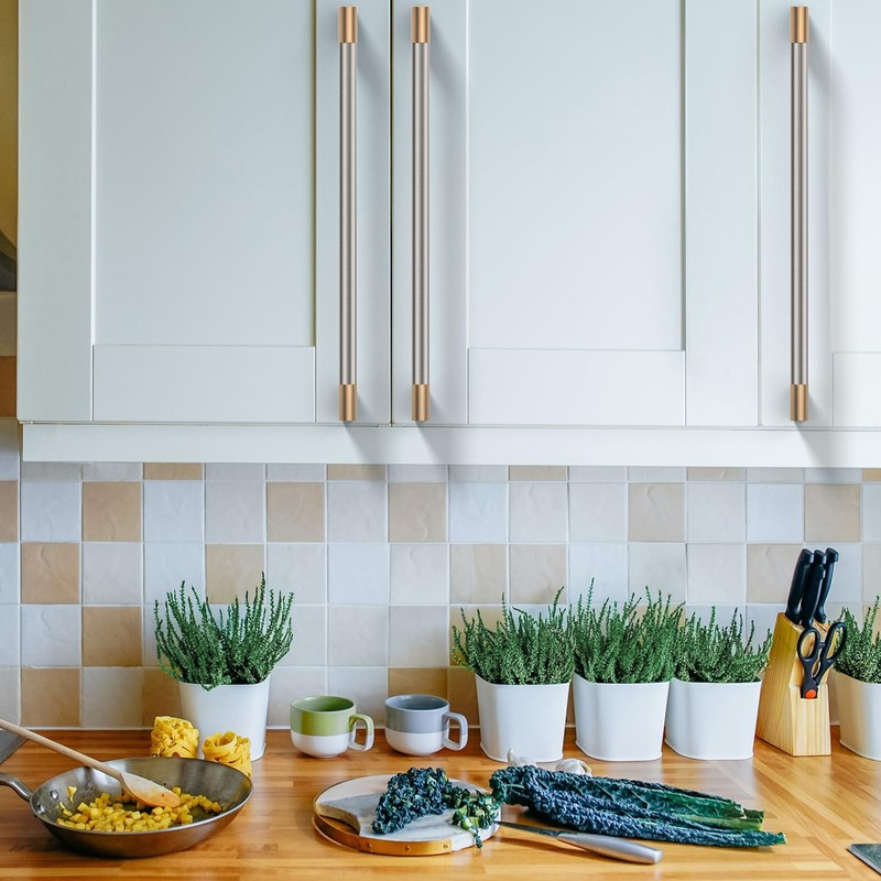 Coinkoly 10 Pack 10"(254mm) Brushed Satin Nickel and Champagne Bronze