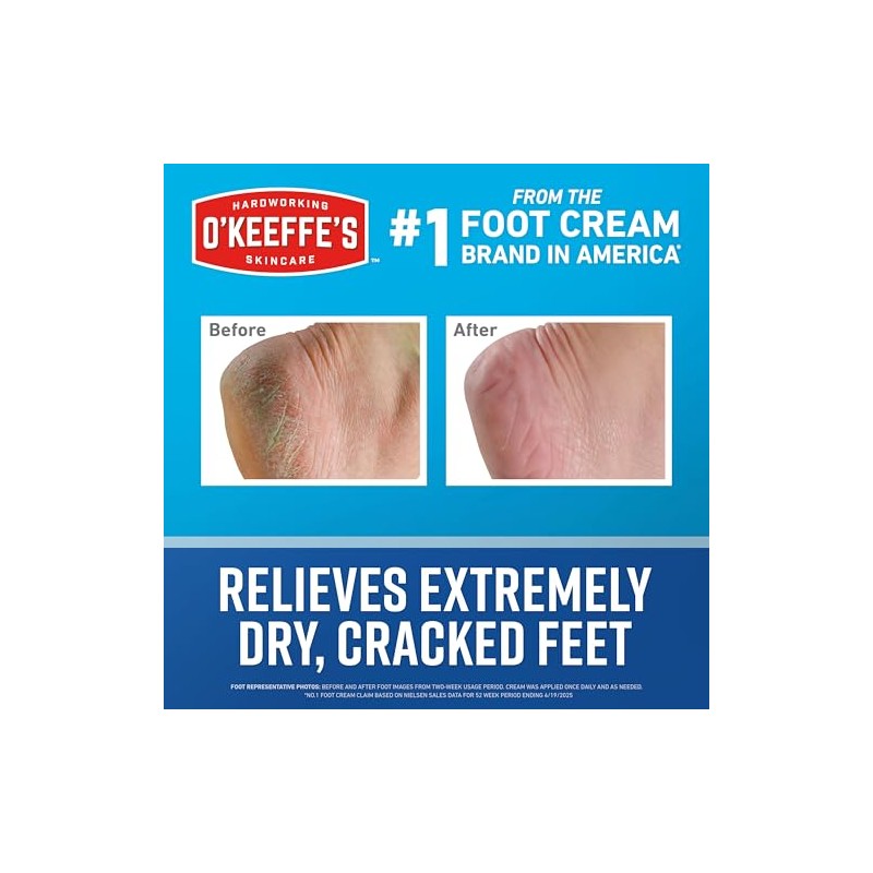 O'Keeffe's - Crema para pies Healthy Feet, tarro de 3.2