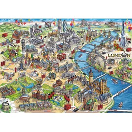 London Landmarks 1000 Piece Jigsaw Puzzle | Sustainable Puzzle for Adults | Premium 100% Recycled Board | Great Gift for Adults | Gibsons Games
