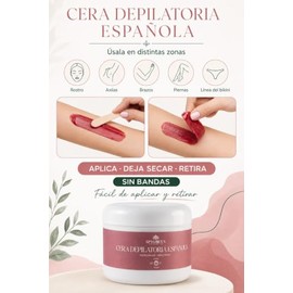 APIGREEN - CERA DEPILATORIA ESPAÑOLA PARA DEPILAR PIEL SENSIBLE | ROSTRO | BIKINI | BARBA | PIERNAS | 120G - LAVANDA | DEPILA SIN DOLOR | EFICAZ EN TO
