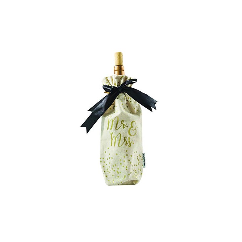 Mary Square Mrs. Wine Bag, One Size, Gold
