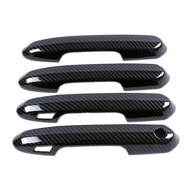 KACEPAR Outer Door Handle Cover Trim Protector, Auto Exterior Door Handle Protective Trim Cover, Compatible with Toyota Compatible with RAV4 2019-2022 Highlander 2020-2022, Carbon Fiber