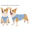 WEONE Camisa de algodón a rayas para perro, ropa básica