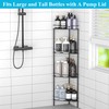 HuggieGems 4 Tier Floor Standing Corner Shower Caddy Organizer Shelf