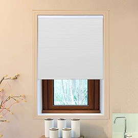 Allesin Cellular Window Shades (Blackout) Cordless Room Darkening Blinds and Shades for Windows, Bedroom, Home (White 34" W x 36" H)