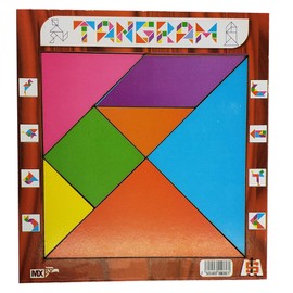 Toy Aprendiendo Tangram Chico para niños Madera ¡Sí Dura! - con GUIA - Desarrolla la Capacidad Espacial - Favorece el Conocimiento - Desarrolla la coordinación - Chico