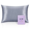 OLESILK 25 Momme Mulberry Silk-Pillow-Cases for Hair and Skin, Grey,