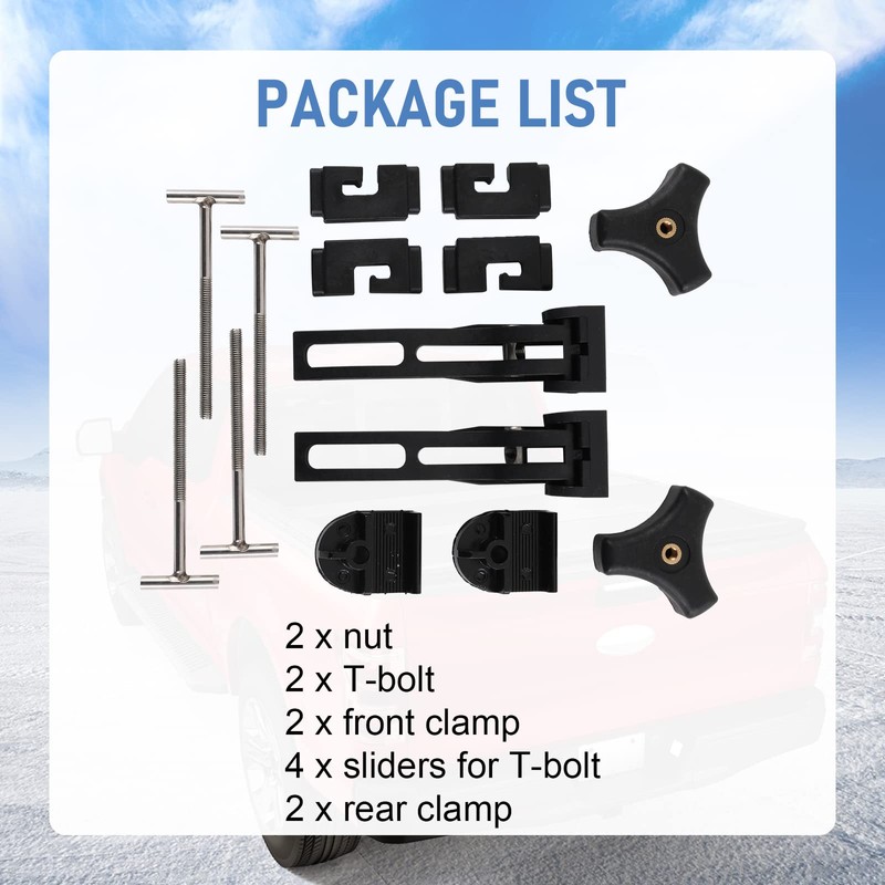 DICMIC Truck Tonneau Cover Replacement and Accessories Part Kit for
