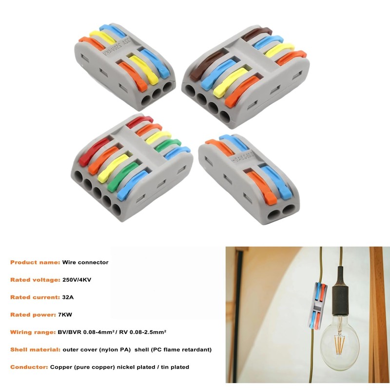 Wire Connectors Butt Terminals Double Wire Plug in Electrical Splicing