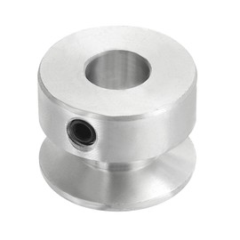 PATIKIL V-Belt Pulley, 8mm Fixed Bore 20mm Outer Dia Single Groove Pulley Wheel Aluminum Alloy V-Groove Drive Pulley for Motor Shaft 1-3MM PU Round Belt