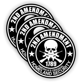 Unbranded/Generic 3pcs 2nd Amendment Hard Hat Stickers Motorcycle Helmet Welding Decals Black