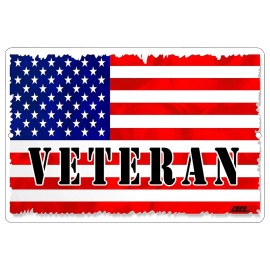 Rogue River Tactical USA Flag Veteran Metal Tin Sign Wall Decor Man Cave Bar ...