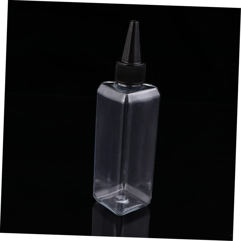 FRCOLOR 15pcs Clear Hair Dye Bottles with Pointed Mouth for