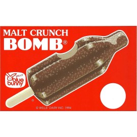 Blue Bunny 1994 Malt Crunch Bomb Blue Bunny Ice Cream Truck Sticker NEW